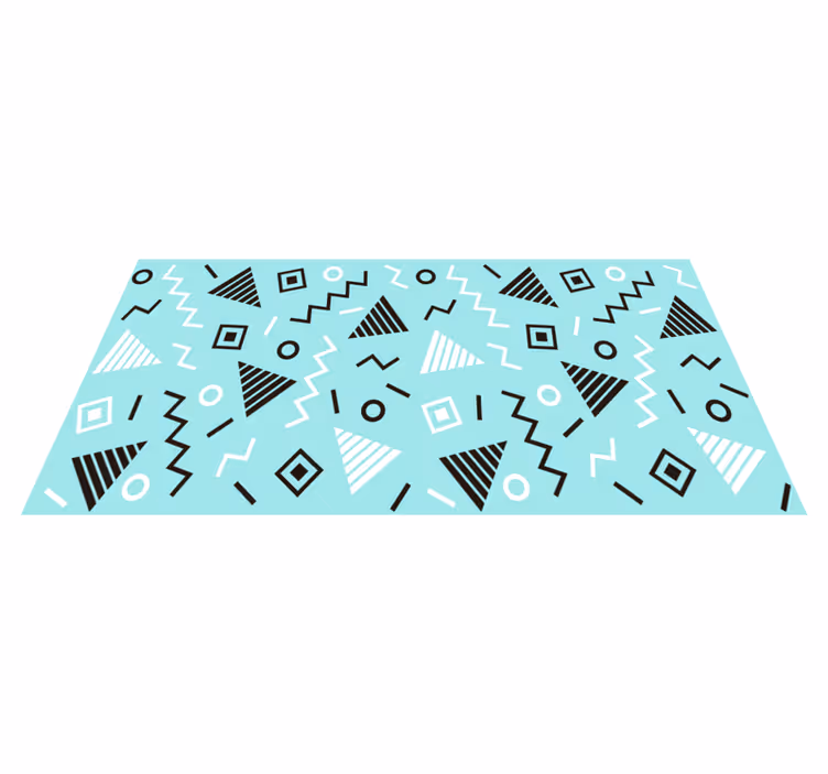 Formulararrangement geometriske vinyl tæppe - TenStickers