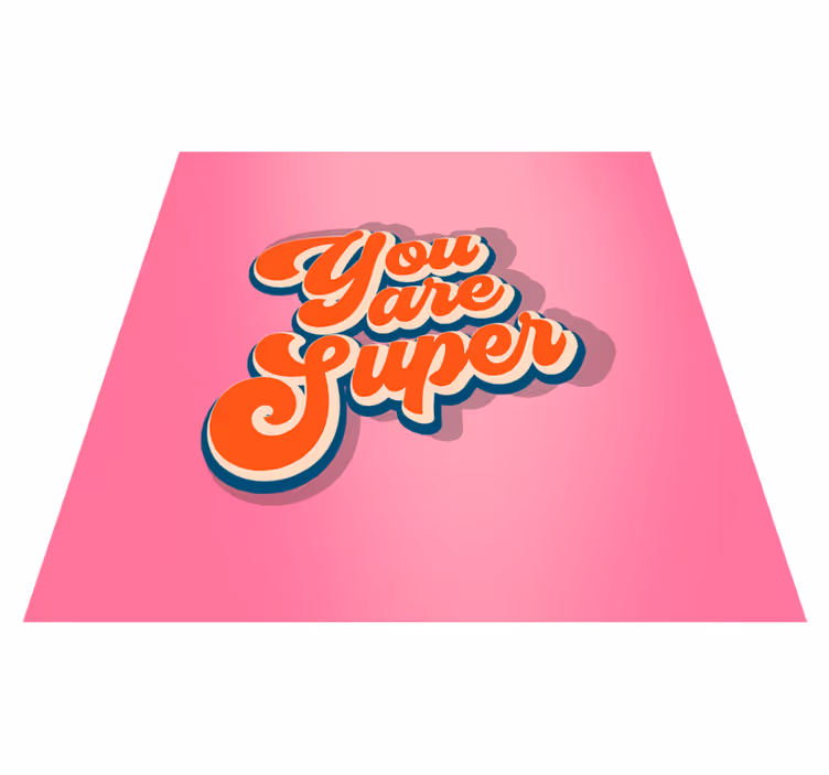 Du er super vinyl tæppe til teenagere - TenStickers