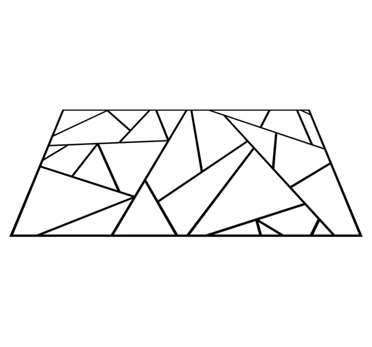 Skarpt vinklet mønster geometriske vinyl tæppe - TenStickers