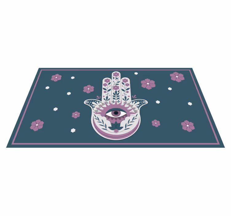 Fatimas håndyogamåtte mandala vinyltæppe - TenStickers