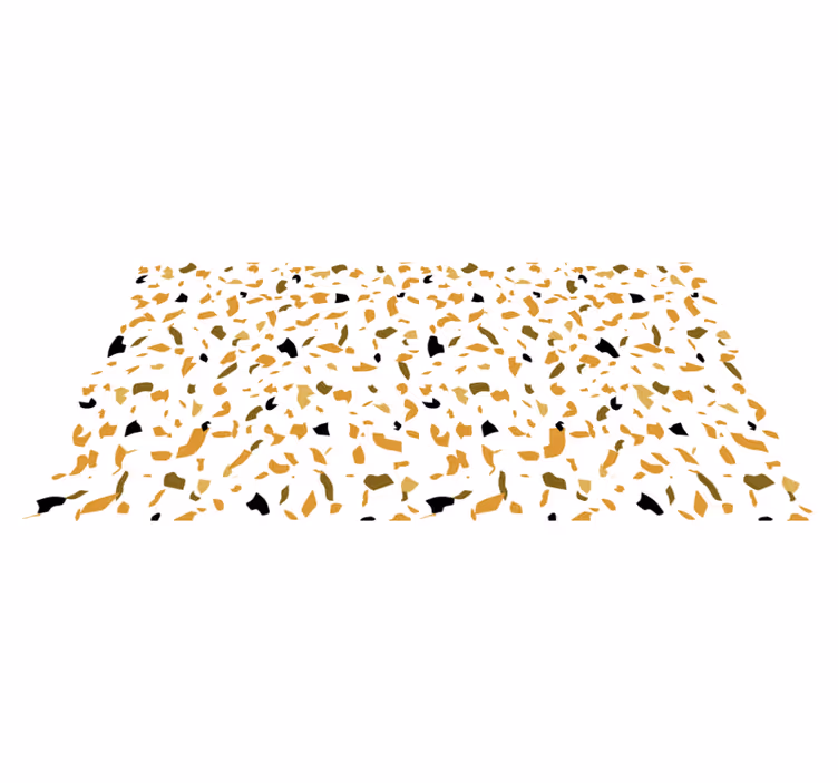 Varme farver terrazzo stil stuetæppe - TenStickers