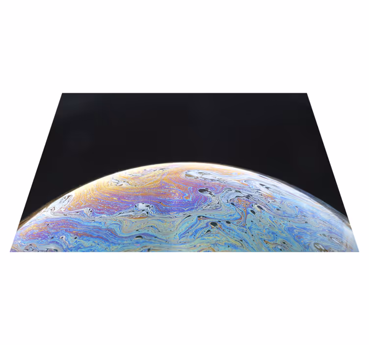 Kosmisk farvekugle vinyl tæppe til stuen - TenStickers