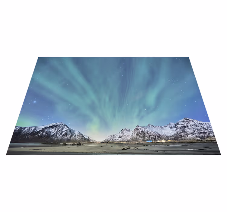 Nordlys skønhed natur vinyl tæppe - TenStickers