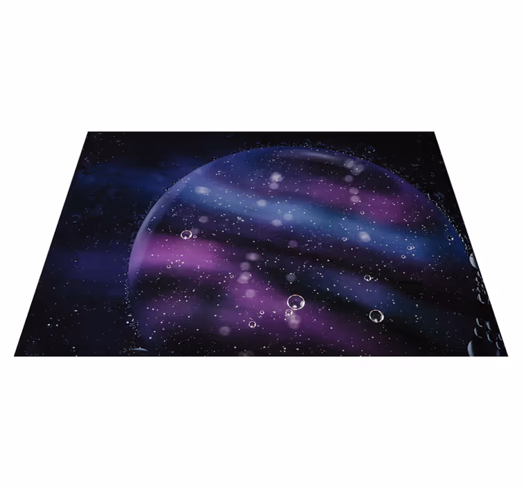 Kosmisk boble-illusion stjerne vinyl tæppe - TenStickers