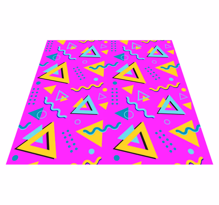 Memphis-mønster fra 1980'erne geometriske vinyl tæppe - TenStickers