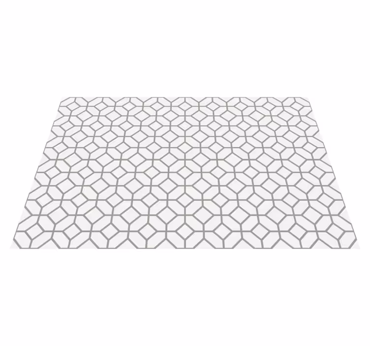 Honeycomb-arrangement vinyl tæppe med fliseeffekt - TenStickers