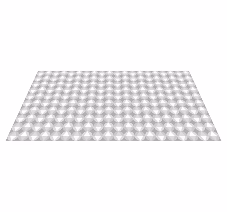 Rundt geometrisk motiv mosaik vinyl tæppe - TenStickers