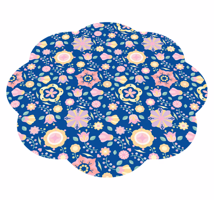 Botanisk lykke Blomster og planter vinyltæppe - TenStickers