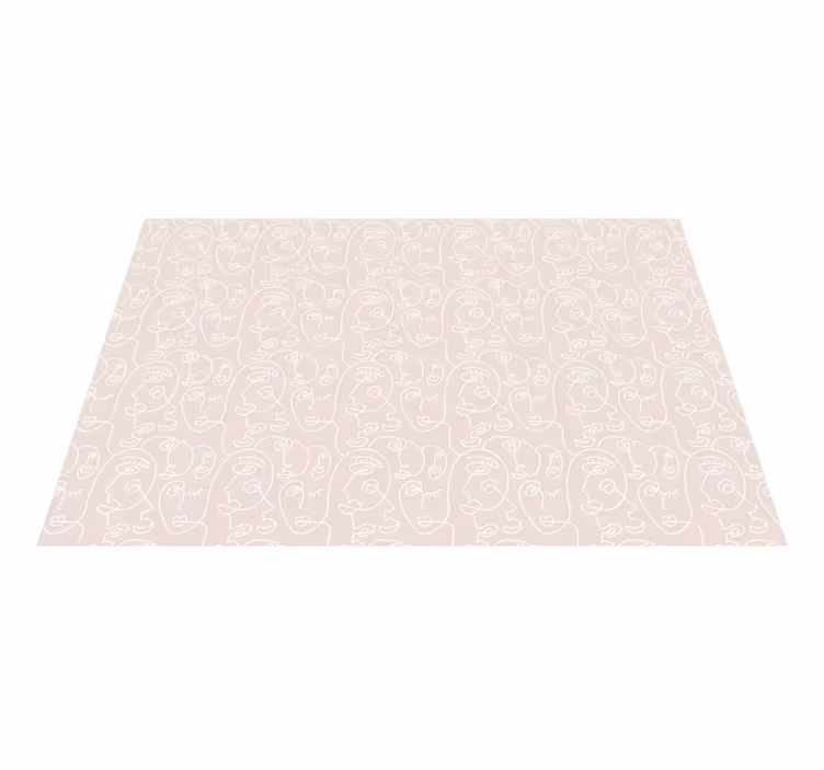 Minimalistiske linjeflader moderne vinyl tæppe - TenStickers