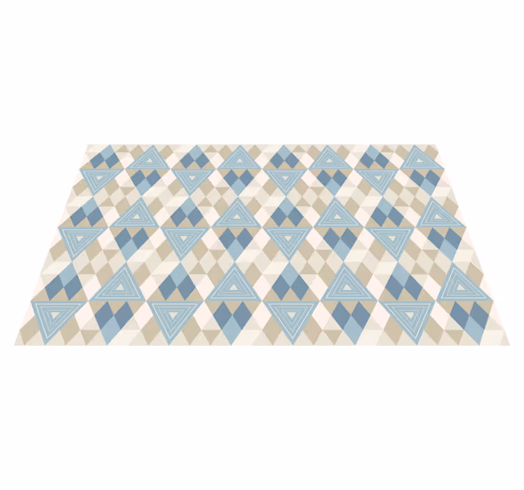 Trekanter og diamanter geometriske vinyl tæppe - TenStickers