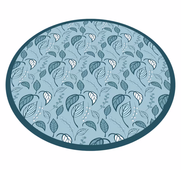 Løvmotiv Blomster og planter vinyltæppe - TenStickers