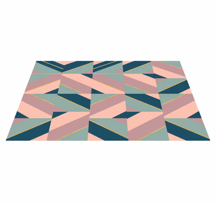 Geometrisk pastelmønster moderne vinyl tæppe - TenStickers