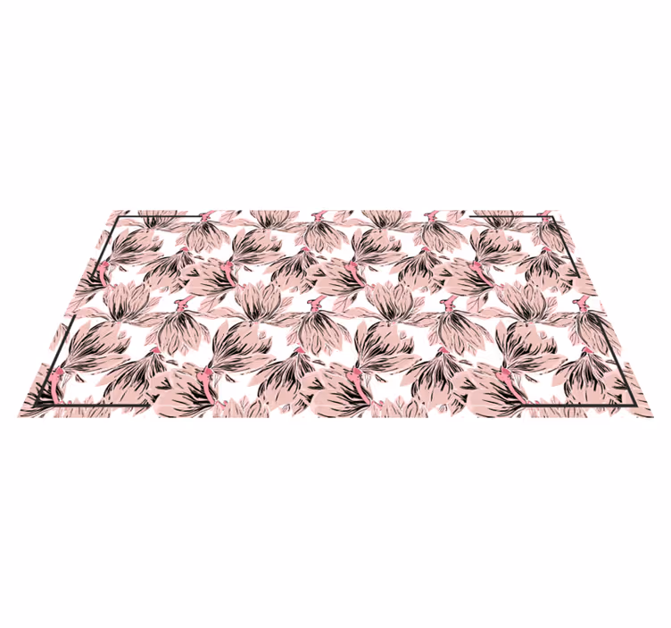 Blush blossom motiv Blomster og planter vinyltæppe - TenStickers