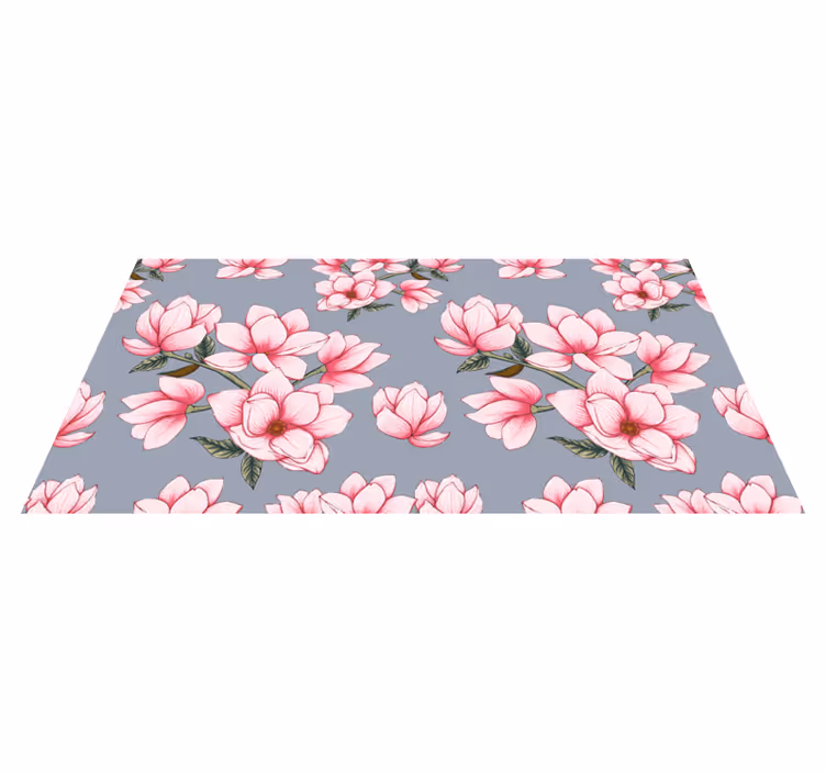 Delikate blomster vinyl tæppe til stuen - TenStickers