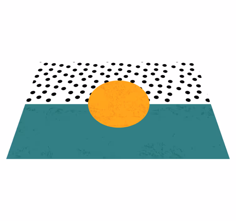 Cirkel og prikker minimalistiske vinyl tæppe - TenStickers