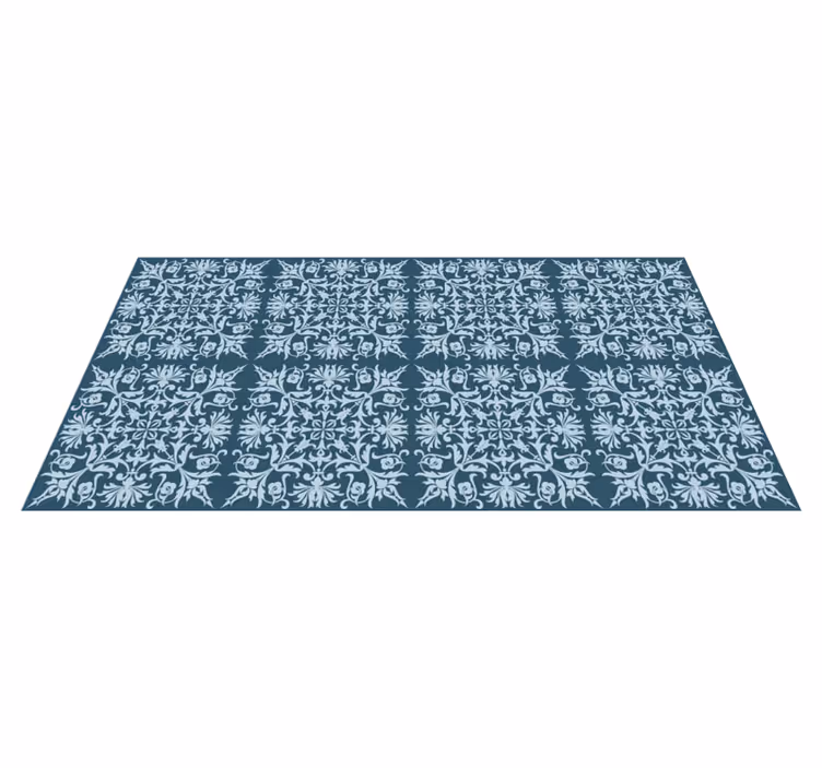 Blomstermønsterplan Blomster og planter vinyltæppe - TenStickers