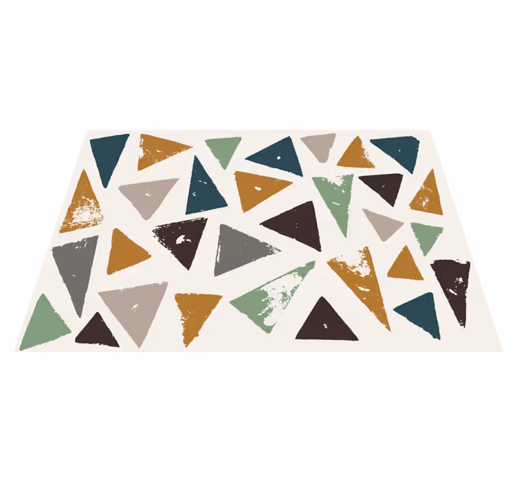 Levende trekantmotiv minimalistiske vinyl tæppe - TenStickers