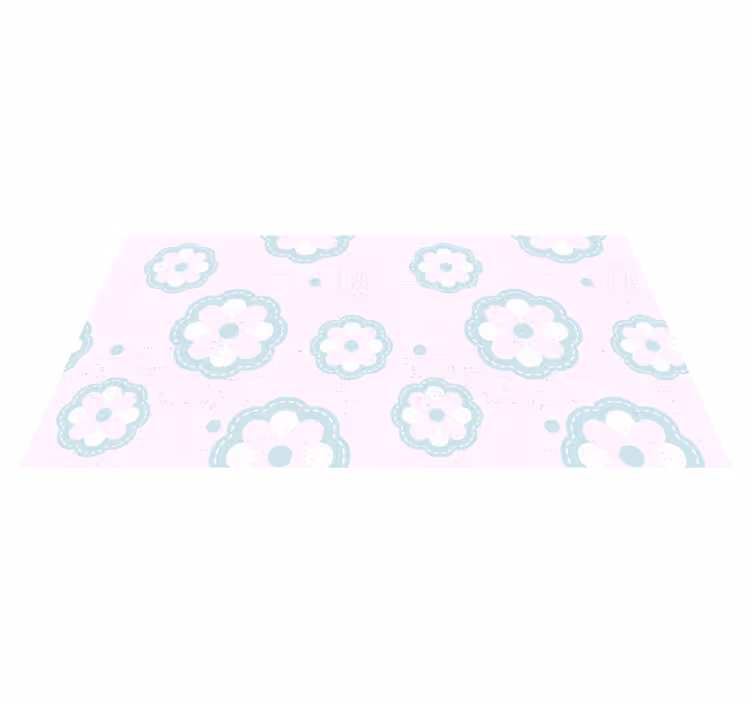 Blødt blomstermotiv vinyl tæppe - TenStickers
