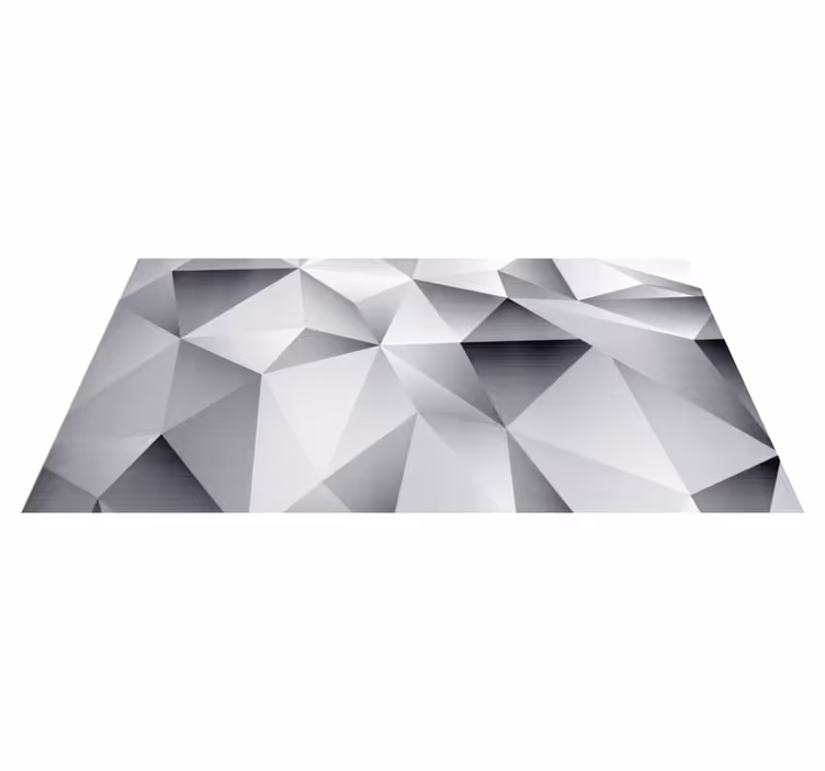 Monokromt geometrisk mønster geometriske vinyl tæppe - TenStickers