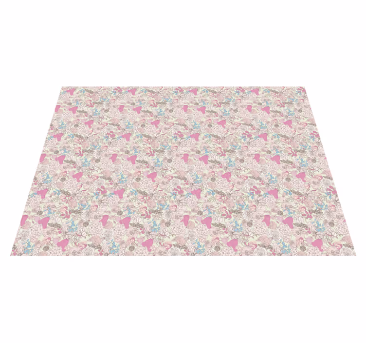 Blomsteris mønster Blomster og planter vinyltæppe - TenStickers