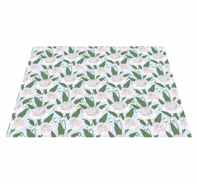Floral blomstrende elegance Blomster og planter vinyltæppe - TenStickers