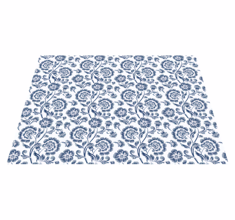Blomstret elegance mønster Blomster og planter vinyltæppe - TenStickers