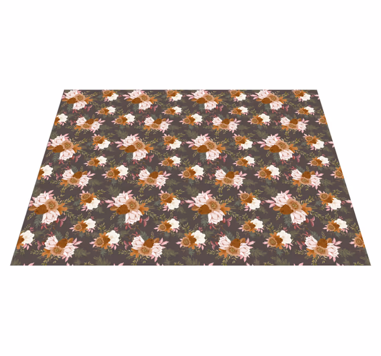 Blomstermønster elegance Blomster og planter vinyltæppe - TenStickers