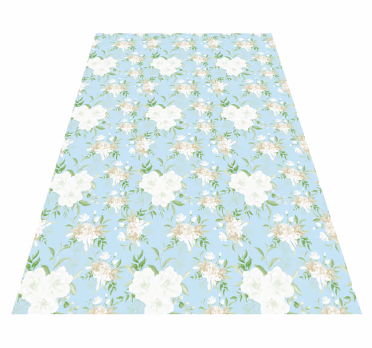 Fredfyldt blomstret elegance Blomster og planter vinyltæppe - TenStickers