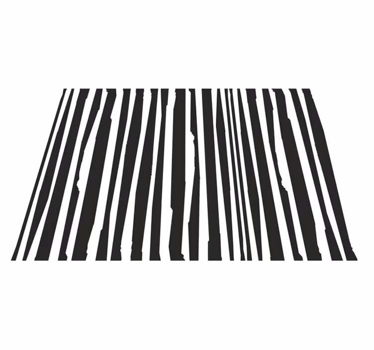Stribet Monokrom Design stribede vinyl tæppe - TenStickers