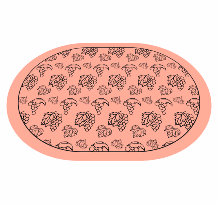 Botanisk druemønster Blomster og planter vinyltæppe - TenStickers