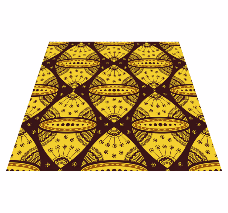 Mandala-inspireret symmetri mandala vinyl tæppe - TenStickers