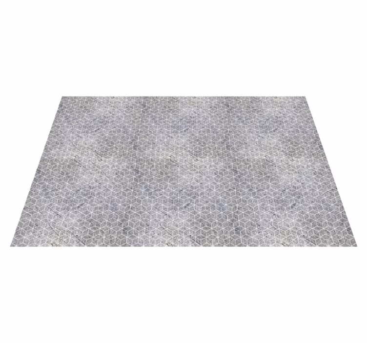 Geometrisk mønster overlay vinyl tæppe med steneffekt - TenStickers