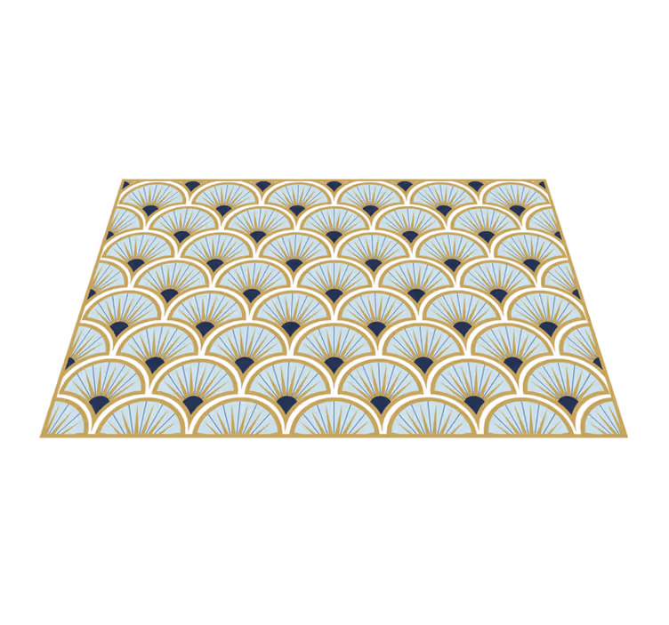 Geometrisk viftemønster geometriske vinyl tæppe - TenStickers