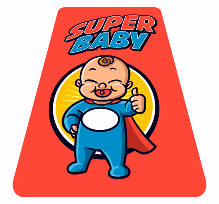 Superhelte babytema vinyltæpper til babyværelse - TenStickers