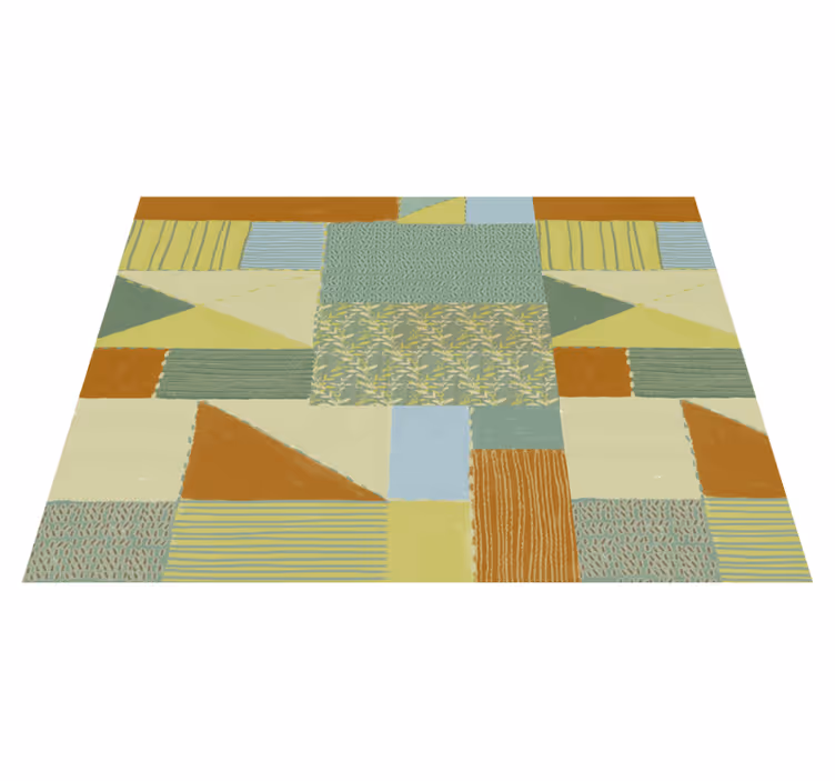 Patchwork trekantdesign geometriske tæpper - TenStickers