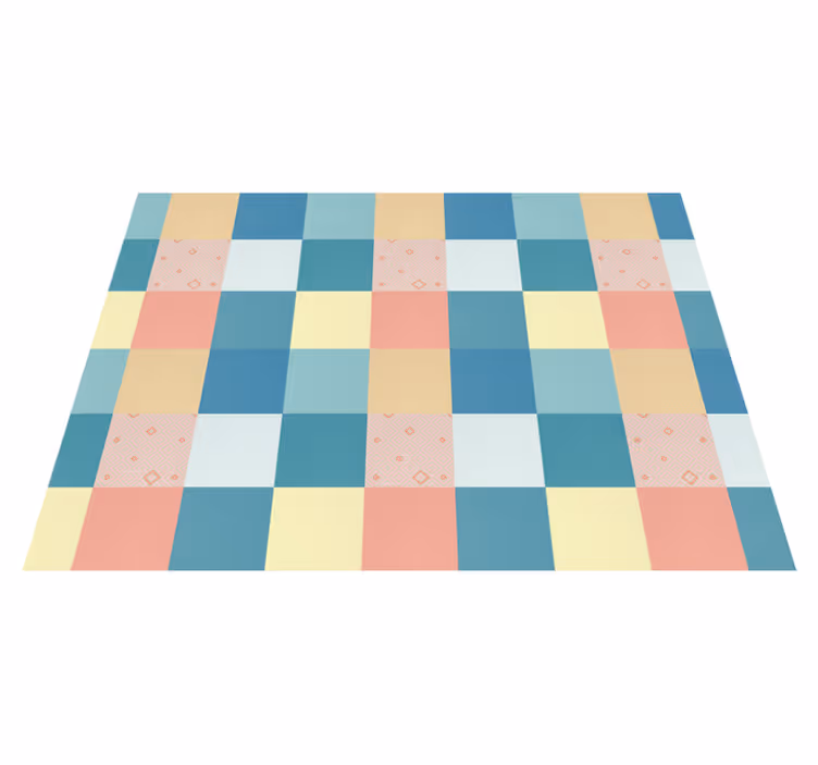 Patchwork farverige retro mønster geometriske tæpper - TenStickers