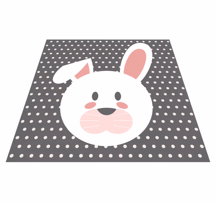 Kanin-polkaprikket overlay vinyltæpper til babyværelse - TenStickers