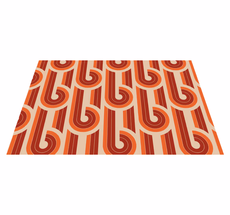 Retro geometrisk mønster geometriske vinyl tæppe - TenStickers
