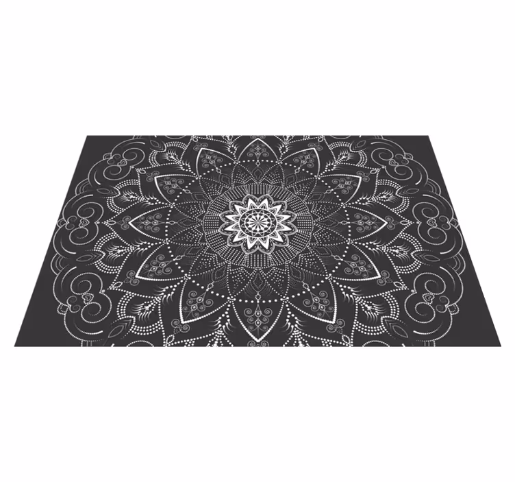 Mandala mønster symmetri mandala vinyl tæppe - TenStickers
