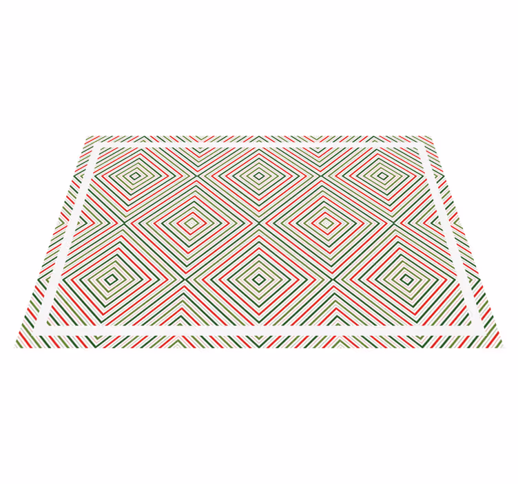 Geometrisk diamantmønster geometriske vinyl tæppe - TenStickers