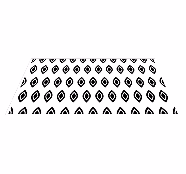 Geometrisk øjenmotiv moderne vinyl tæppe - TenStickers