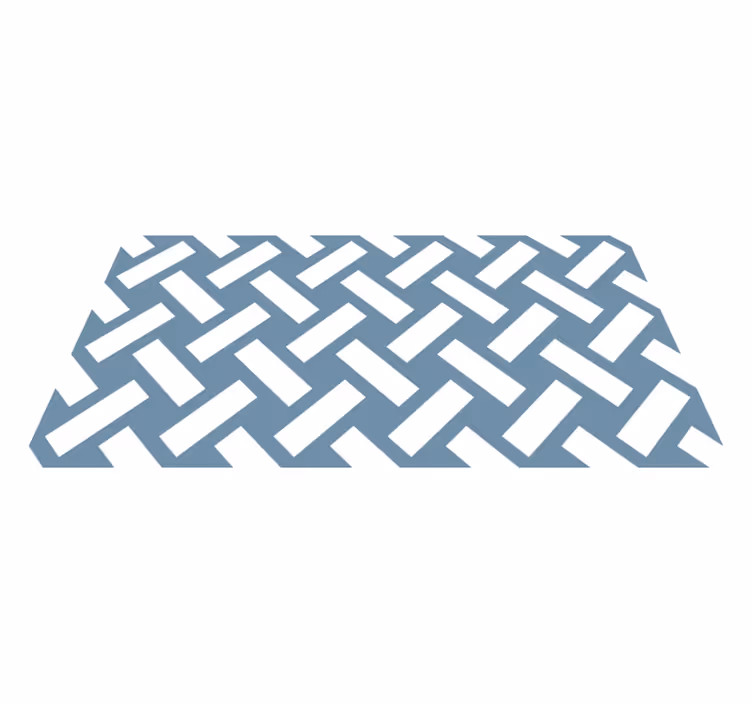 Kontrasterende chevron geometriske vinyl tæppe - TenStickers