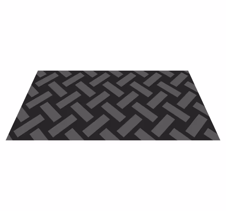 Monokrom sildeben geometriske vinyl tæppe - TenStickers