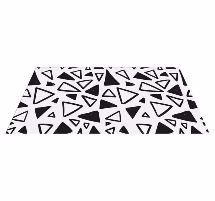 Abstrakt trekantet geometriske vinyl tæppe - TenStickers