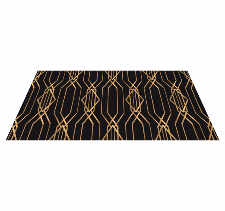 Art deco elegance geometriske vinyl tæppe - TenStickers
