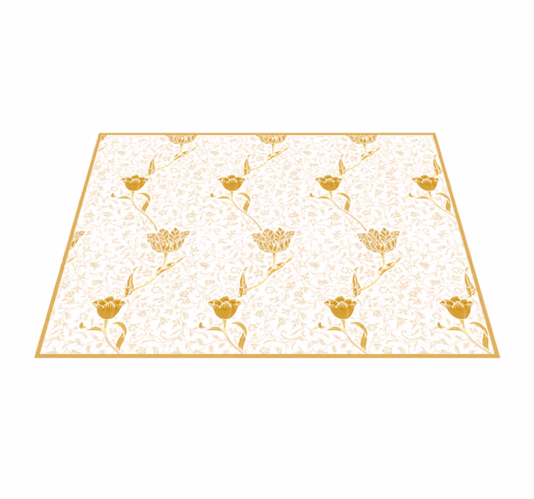Blomstret elegance Blomster og planter vinyltæppe - TenStickers