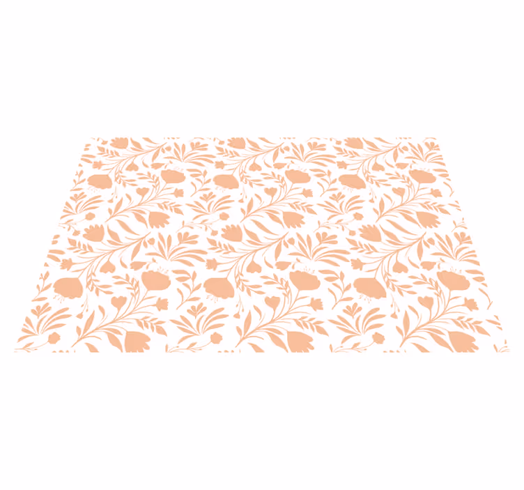 Pink vintage blade mønster blomstertæppe - TenStickers