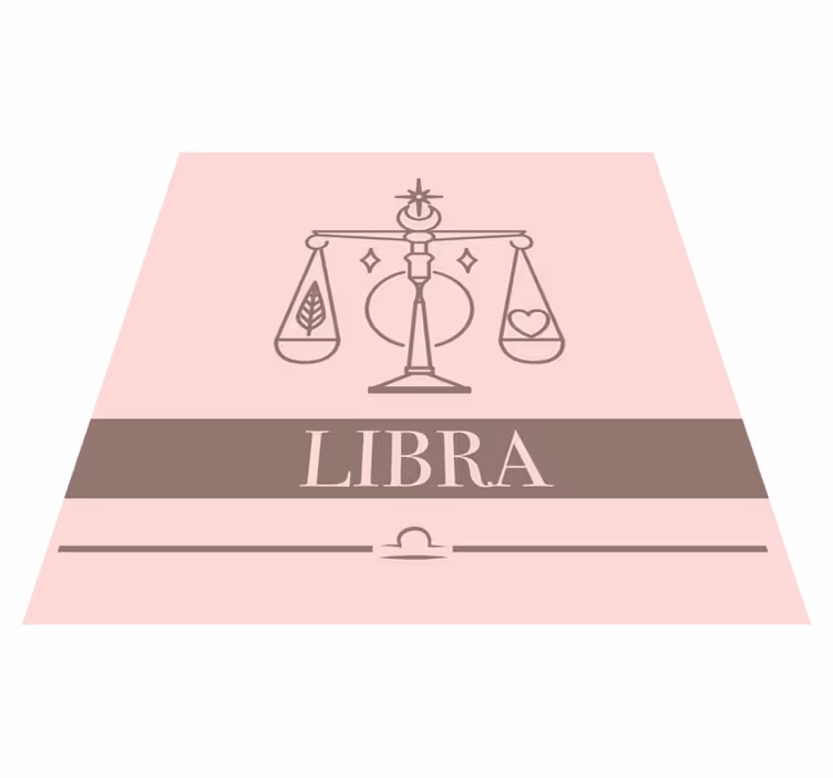 Libra balance design vinyl tæppe med sætninger - TenStickers
