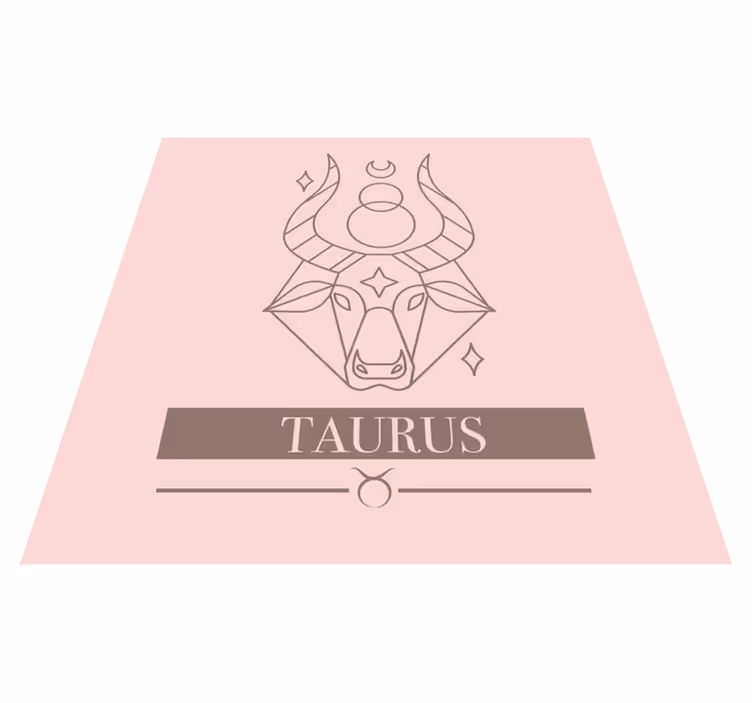 Taurus stjernetegn vinyl tæppe med sætninger - TenStickers
