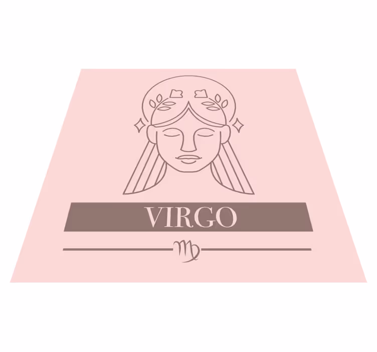 Jomfru stjernetegn symbol vinyl tæppe med sætninger - TenStickers
